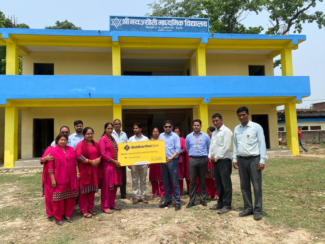 Support for the Construction of 50 units of Desk & Bench to the Students of Shree Navjyoti Madhyamik Bidhyalaya